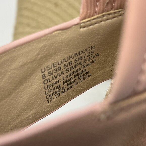 Kenneth Cole wedge espadrilles nude pink sandals 8.5 - Picture 10 of 10